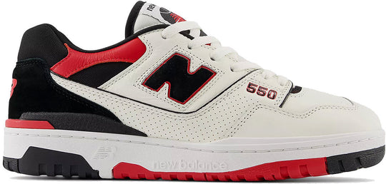  New Balance Scarpe Bb550str Sneakers White Red Uomo Bianco