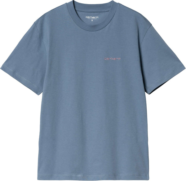 Carhartt Wip t-shirt W S/S Script Embroidery tee sorrent glassy pink