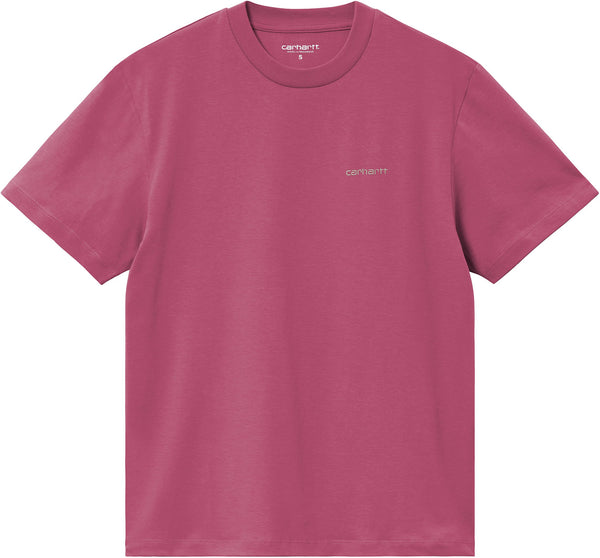 Carhartt Wip t-shirt W S/S Script Embroidery tee magenta tonic