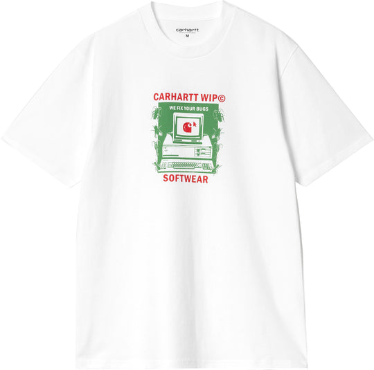  Carhartt Wip T-shirt S/s Fixed Bugs Tee White Uomo Bianco