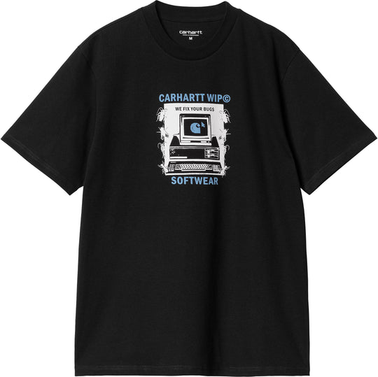  Carhartt Wip T-shirt S/s Fixed Bugs Tee Black Uomo Nero