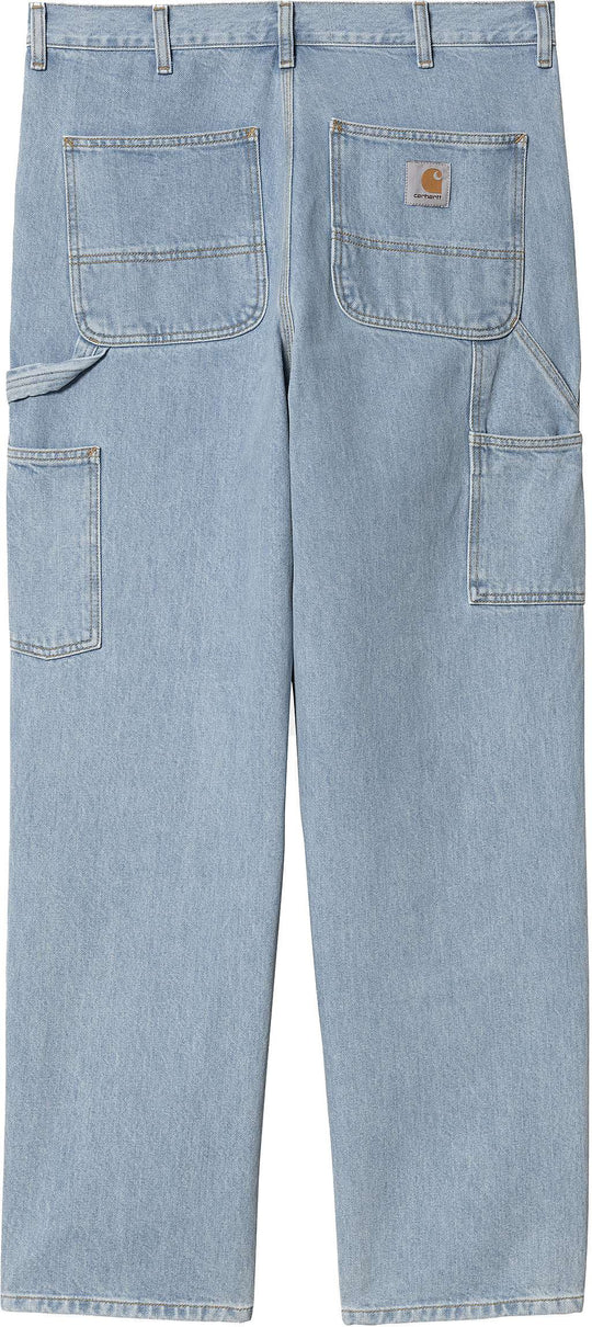  Carhartt Wip Jeans Double Knee Pant Heavy Stone Bleached Uomo Blue