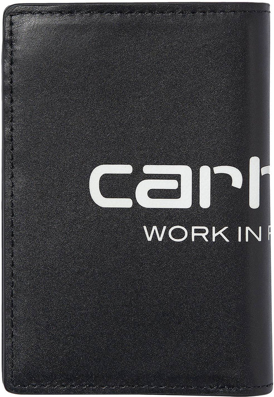  Carhartt Wip Portafoglio Vegas Vertical Wallet Black White Uomo Nero