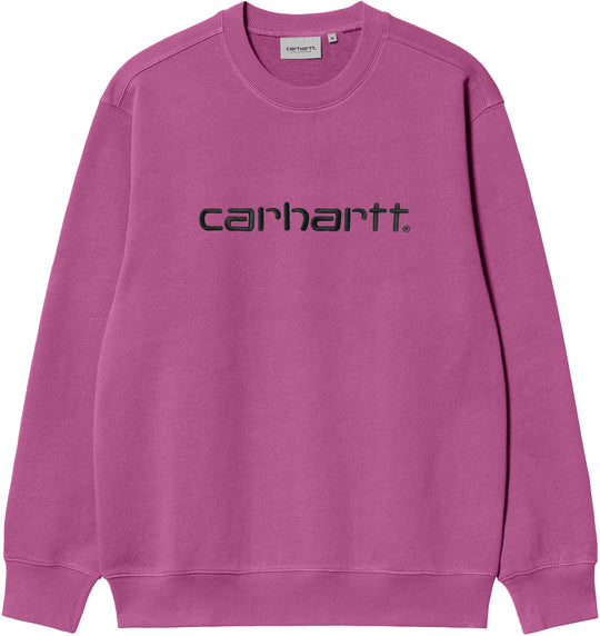  Carhartt Wip Felpa Carhartt Sweat Magenta Black Uomo