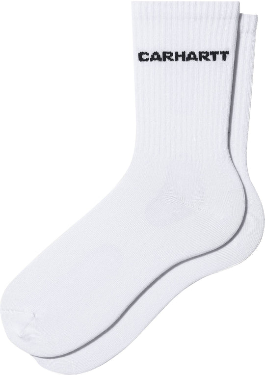 Carhartt Wip Calze Link Socks White Black Uomo Bianco