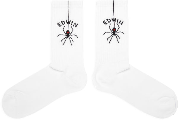 Edwin calze Spider socks white