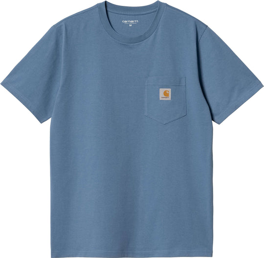  Carhartt Wip T-shirt S/s Pocket Tee Sorrent Uomo Blue