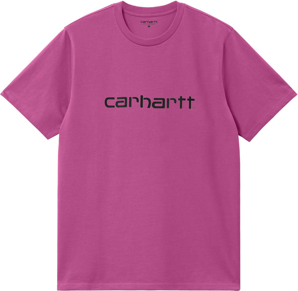 Carhartt Wip t-shirt S/S Script tee magenta black