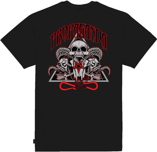  Propaganda T-shirt Triangle Ritual Tee Black Uomo Nero