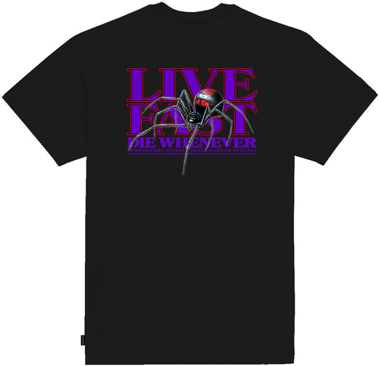  Propaganda T-shirt Live Fast Tee Black Uomo Nero