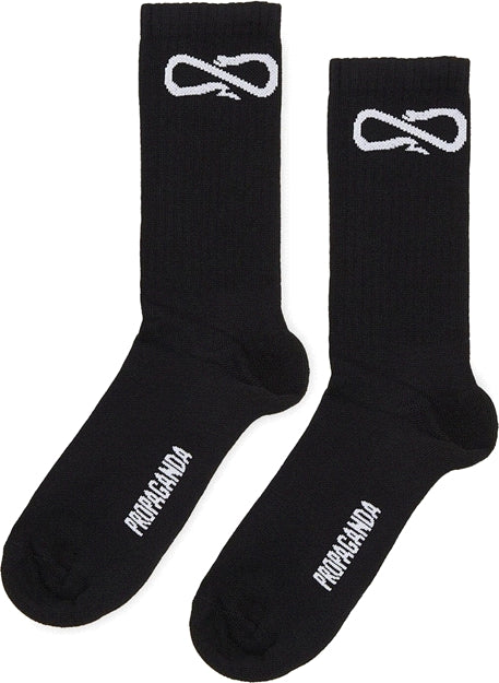  Propaganda Calze Socks Logo Black Uomo Nero