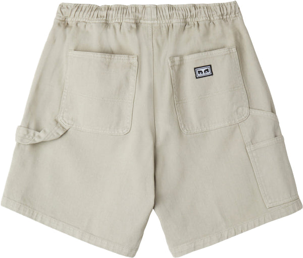 Obey Easy Denim Carpenter Short silver grey