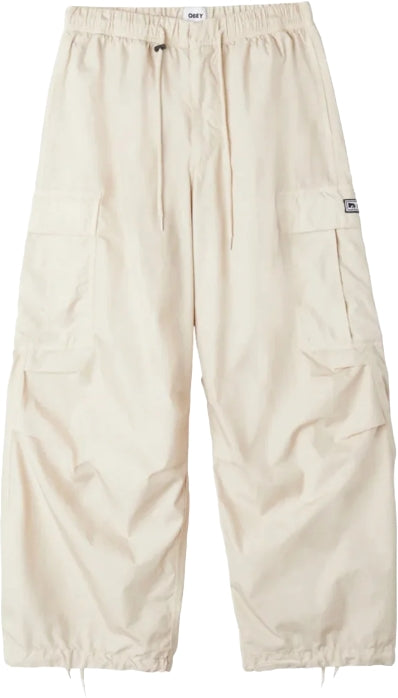 Obey pantalone Giant Parachute Cargo Pant silver grey