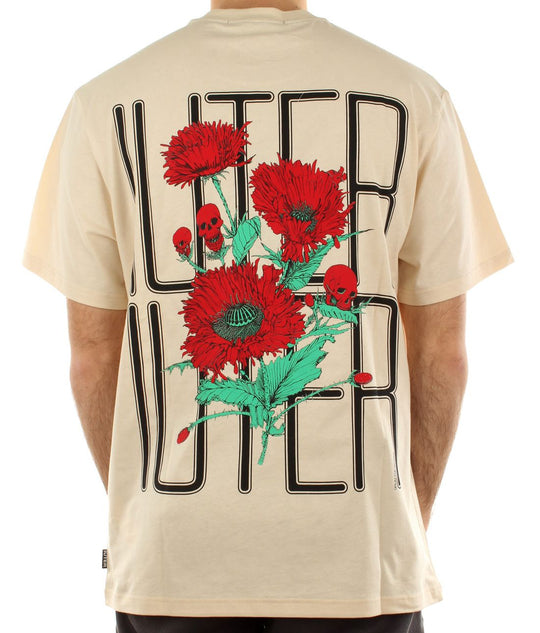  Iuter T-shirt Spine Skulls Tee Dusty White Uomo Bianco