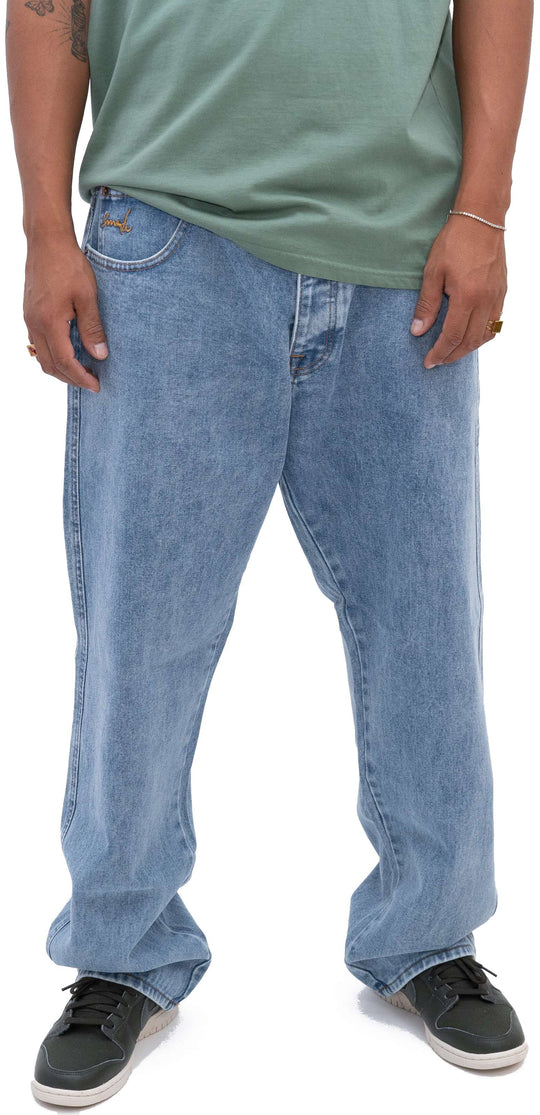  Ementa Sb Baby Jeans Relaxed Fit Light Blue Washed Uomo