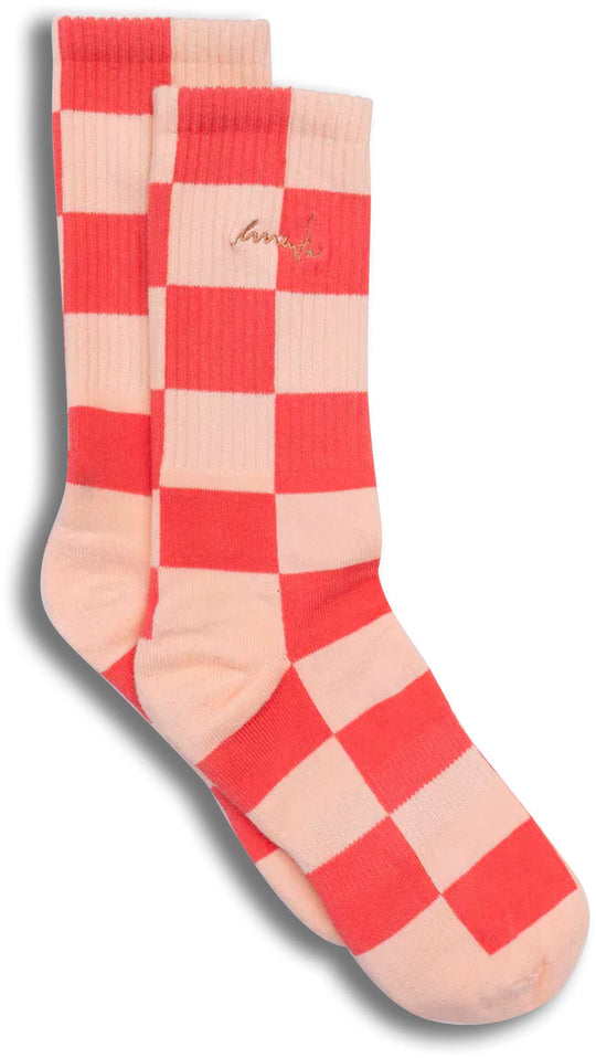  Ementa Sb Calze Chess Socks White Salmon Uomo Bianco