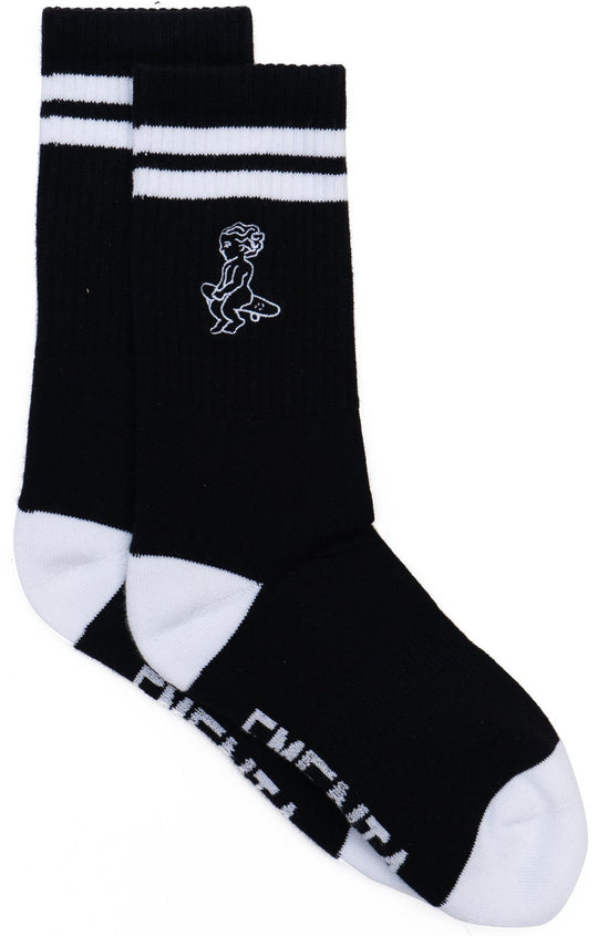  Ementa Sb Calze Baby Socks Black White Uomo Nero