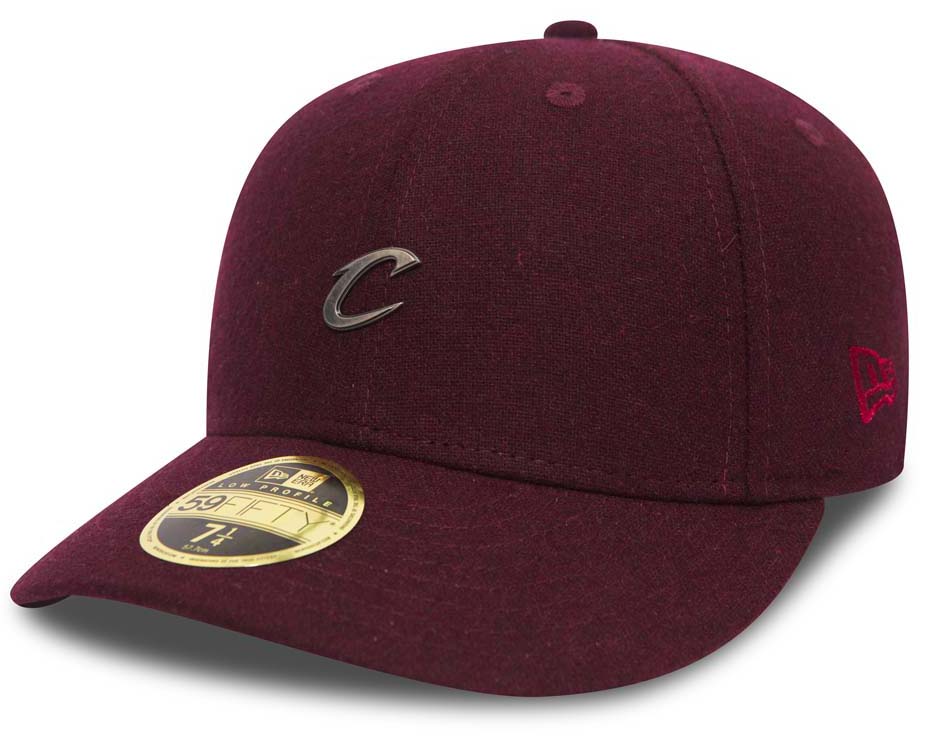  New Era Cappello Cleveland Cavaliers Nba Pin 59fifty Fitted Bordeaux Uomo - 1