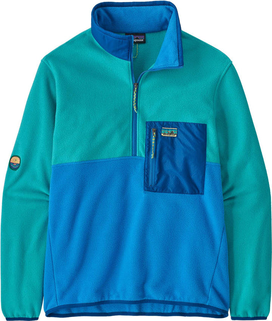  Patagonia Felpa Men's Microdini 1/2 Zip Pullover Vessel Blue Uomo