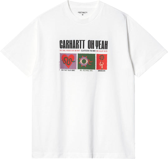  Carhartt Wip T-shirt S/s Oh Yeah Tee White Uomo Bianco