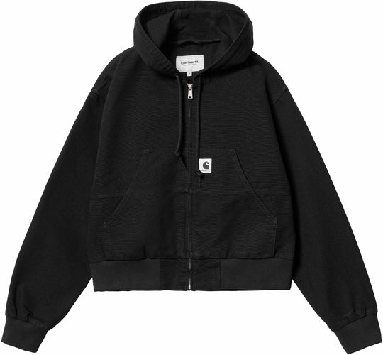  Carhartt Wip Giacca W Amherst Jacket Black Rinsed Donna Nero
