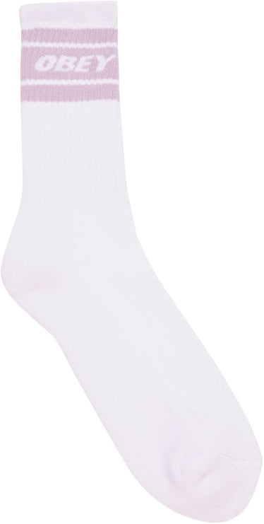  Obey Calze Cooper Ii Socks White Orchid Petal Uomo Bianco