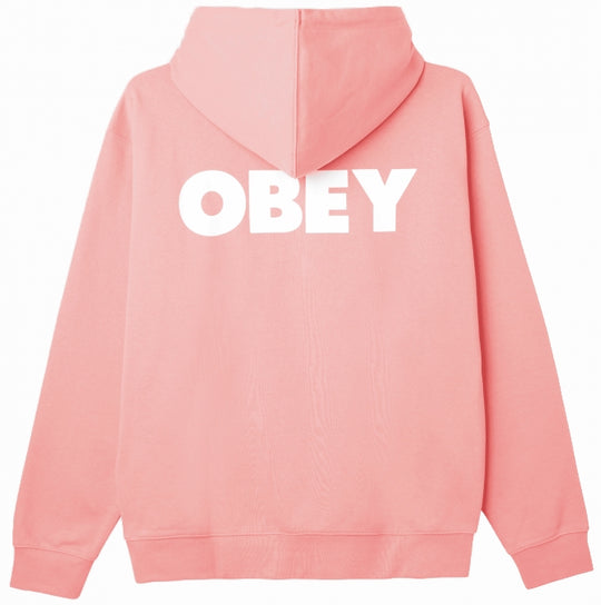  Obey Felpa Obey Bold Box Fit Premium Hooded Fleece Shell Pink Uomo Rosa