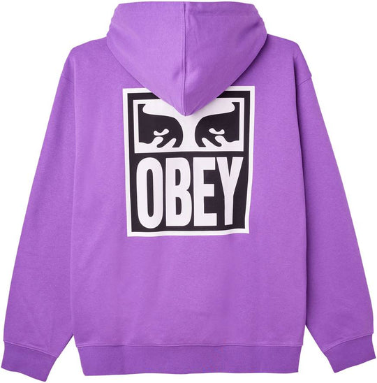  Obey Felpa Obey Eyes Icon 2 Box Fit Premium Hooded Fleece Dewberry Uomo Viola