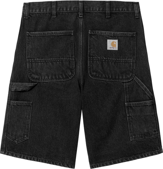  Carhartt Wip Short Single Knee Black Stone Washed Uomo Nero