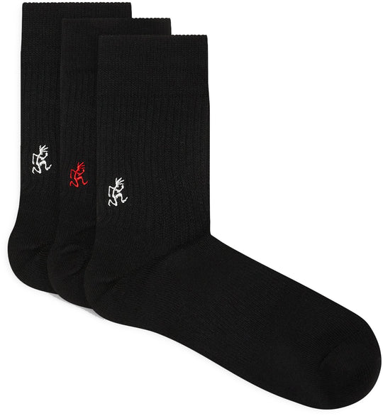  Gramicci Calze Basic Crew Socks Black Uomo Nero
