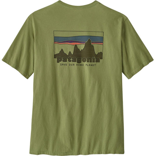  Patagonia T-shirt M's 73 Skyline Organic Tee Buckhorn Green Uomo Verde