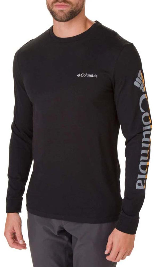  Columbia Maglia Lodge Ls Graphic Black Uomo Nero