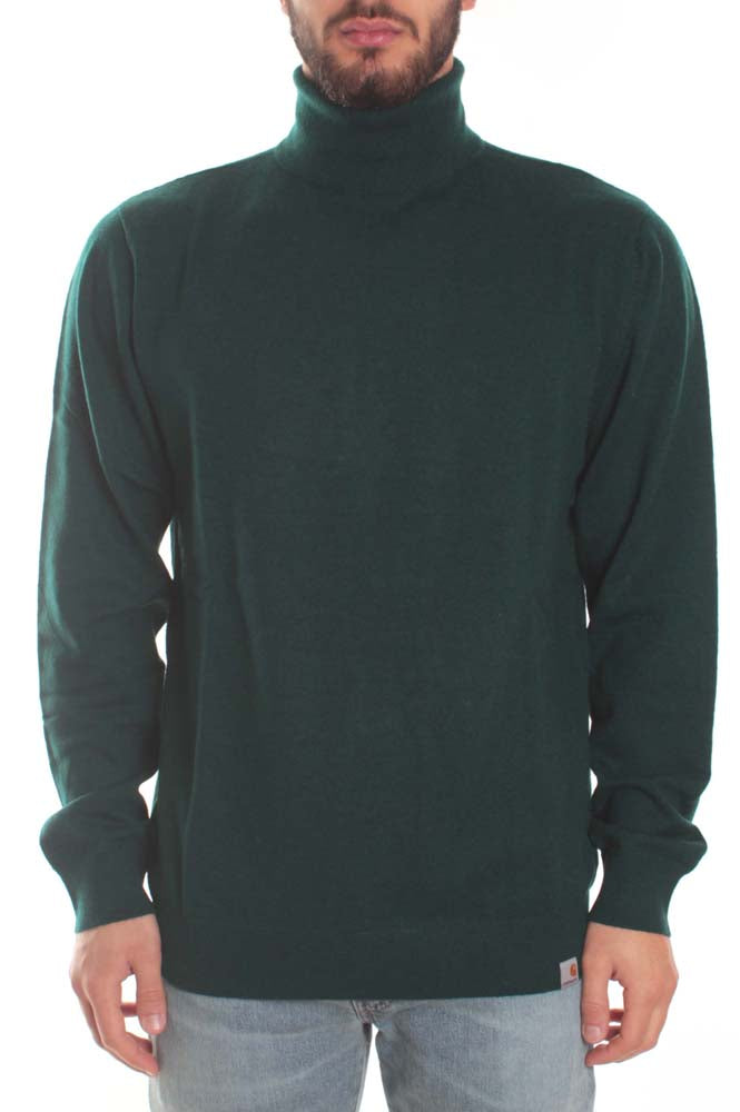  Carhartt Wip Carhartt Maglione Playoff Turtleneck Sweater Dark Fir Verde Uomo - 1