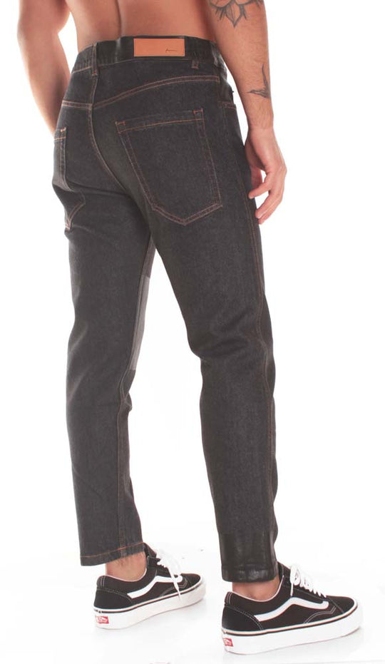  Paura Pantaloni Federick Skinny Denim Dark Black Uomo Blu