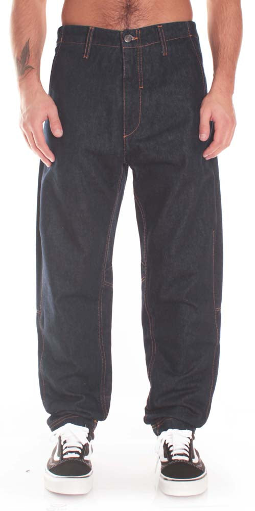  Paura Pantaloni Ilan Pant Stone Dark Blue Uomo