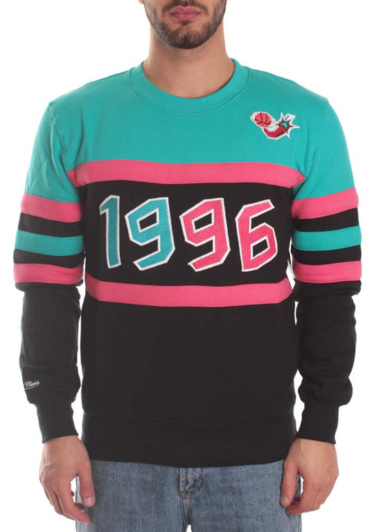  Mitchell & Ness Felpa Head Coach Crew All-star Game 96 Mitchell E Ness Uomo Azzurro