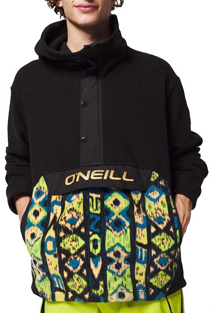  Oneill O'neill Felpa Original Half Zip Hooded Ski Fleece Black Nero Uomo - 1
