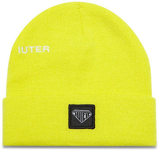  Iuter Cuffia Logo Fold Beanie Neonyellow Uomo Giallo