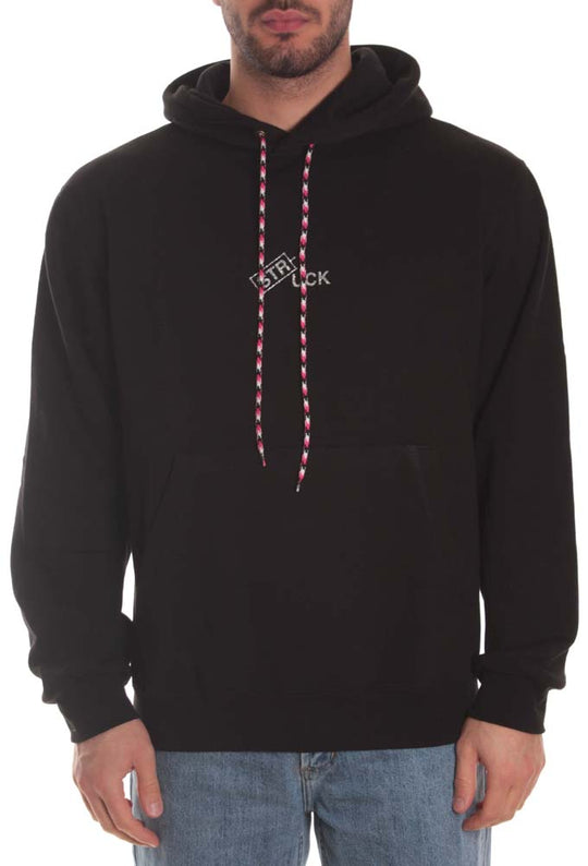  Struck Felpa Logo Glitter Hoodie St011 Black Uomo Nero