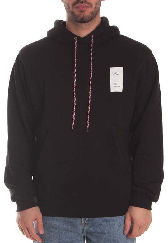  Struck Felpa Logo Label 100% Cotone St013 Black Uomo Nero
