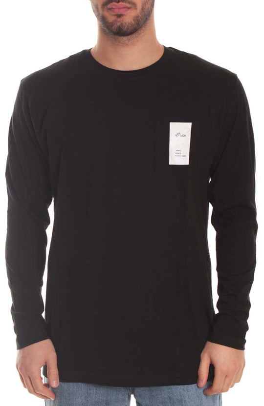  Struck Maglia Logo Label 100% Cotone St020 Black Uomo Nero