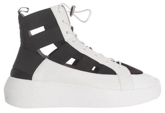  Fessura Scarpe Hi-twins Open White Black Donna Bianco