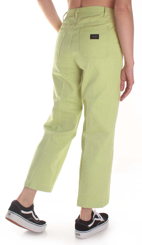  Obey Pantaloni Crush Pant Sea Green Donna Verde