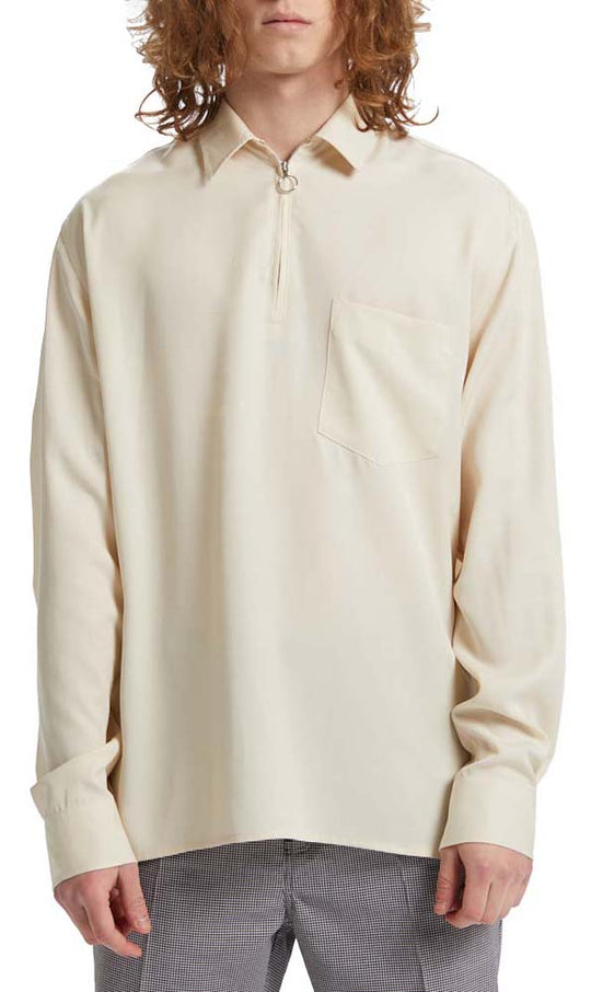  The Silted Company Maglia Heal Slight Shirt Ivory Uomo Beige