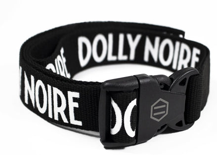  Dolly Noire Cinta Stripe Logo Belt Black Uomo Nero