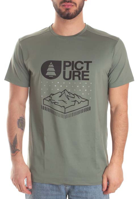  Picture T-shirt Travis Tech Tee Army Green Uomo Verde