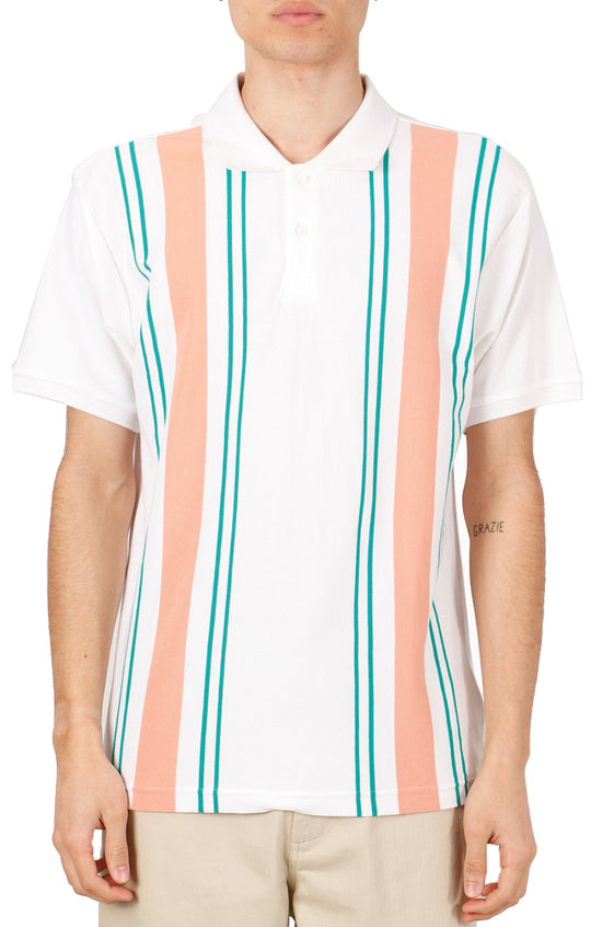  Obey T-shirt Maps Polo White Multi Uomo Bianco