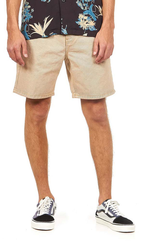  Carhartt Short Newel Blue Sand Bleached Carhartt Wip Uomo Beige