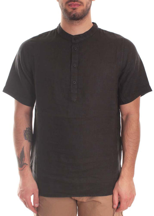  Bottega Chilometri Zero Madson Camicia Guru Nero Uomo