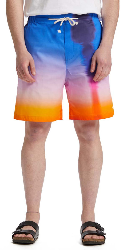  The Silted Company Short Sunset Blue Red Uomo Fantasia